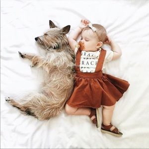 Rust suspender skirt